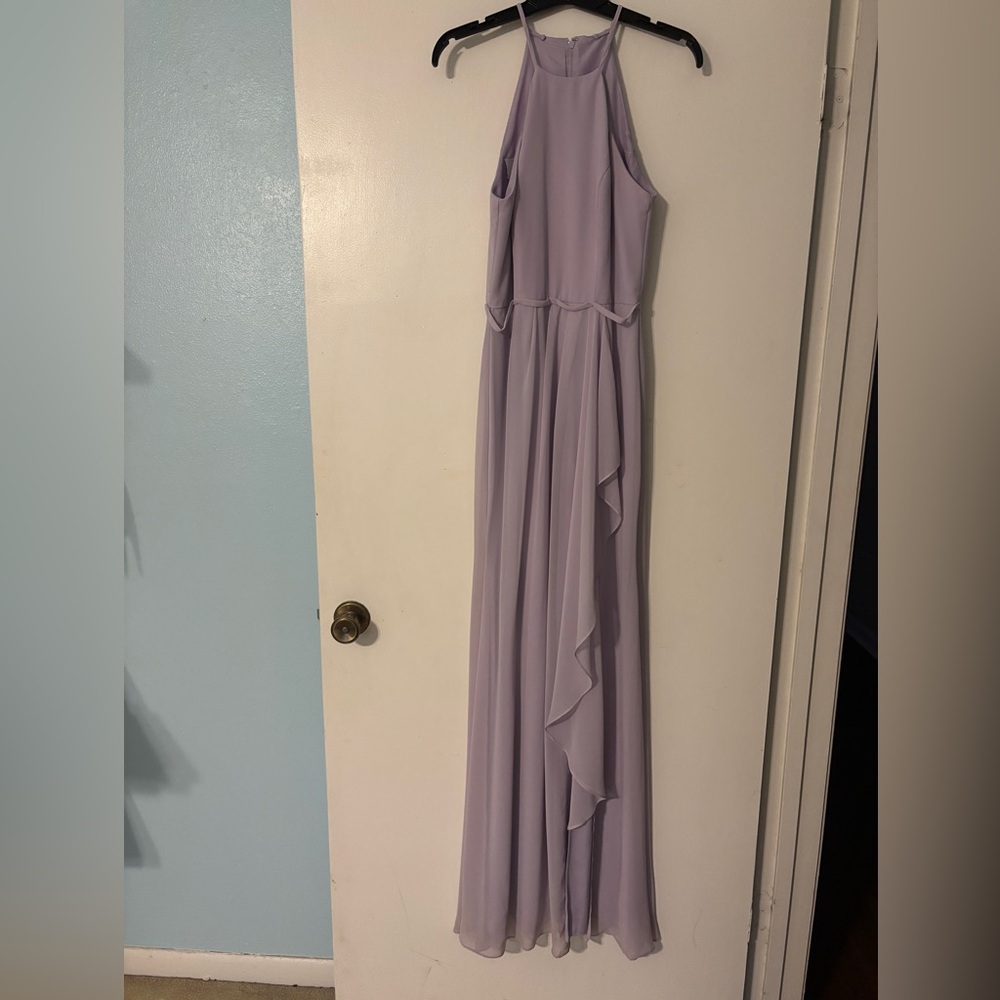 David's Bridal Lavender Halter Dress